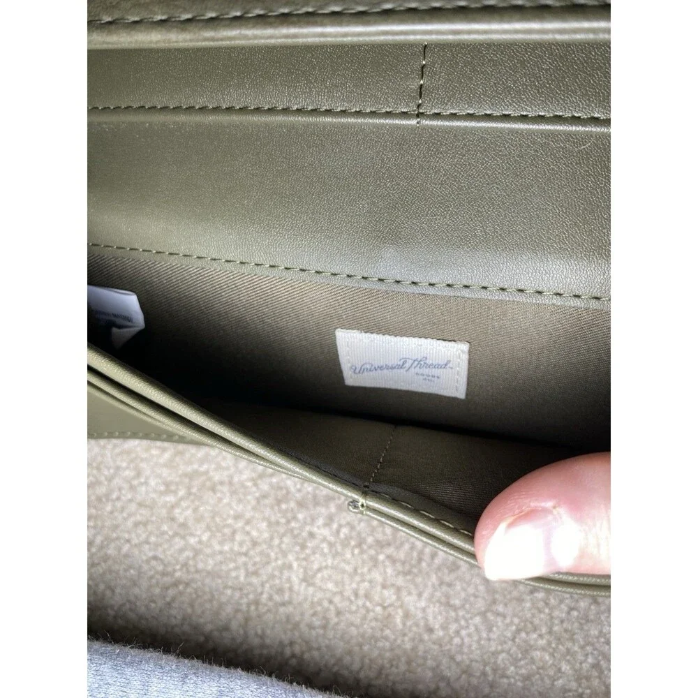Universal Thread Olive Green Slim Tri-Fold Wallet